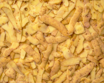 Joepie, chips van aardappelschillen!
